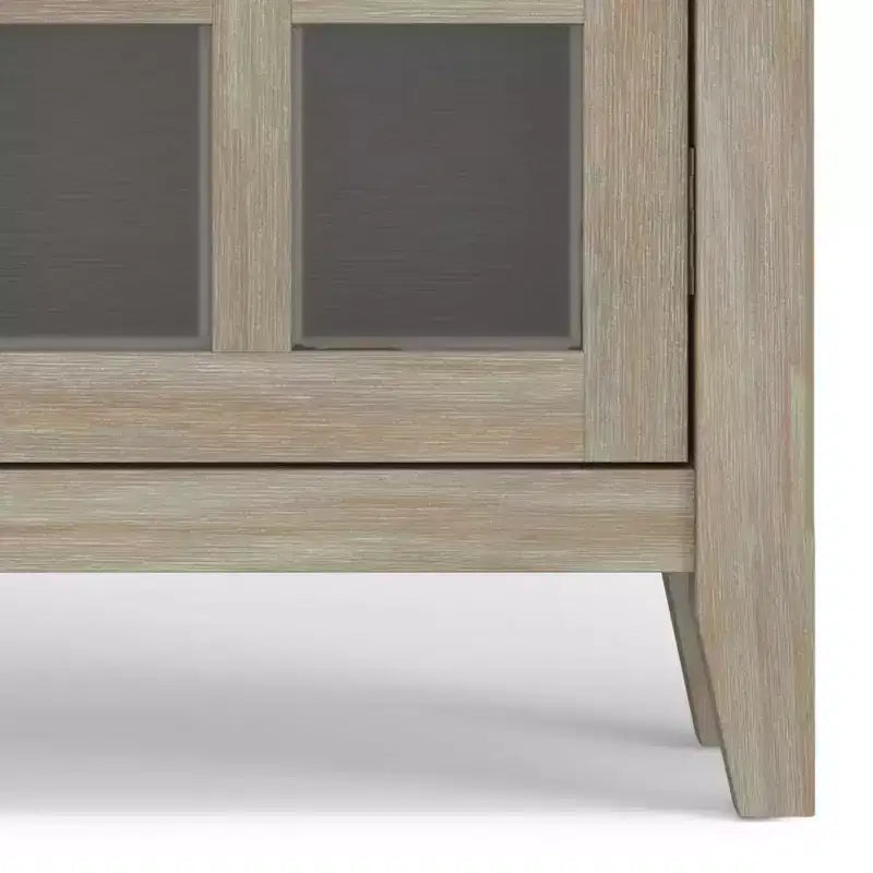 Meuble de rangement d'entrée en bois massif avec 2 portes, 2 tiroirs et étagères réglables