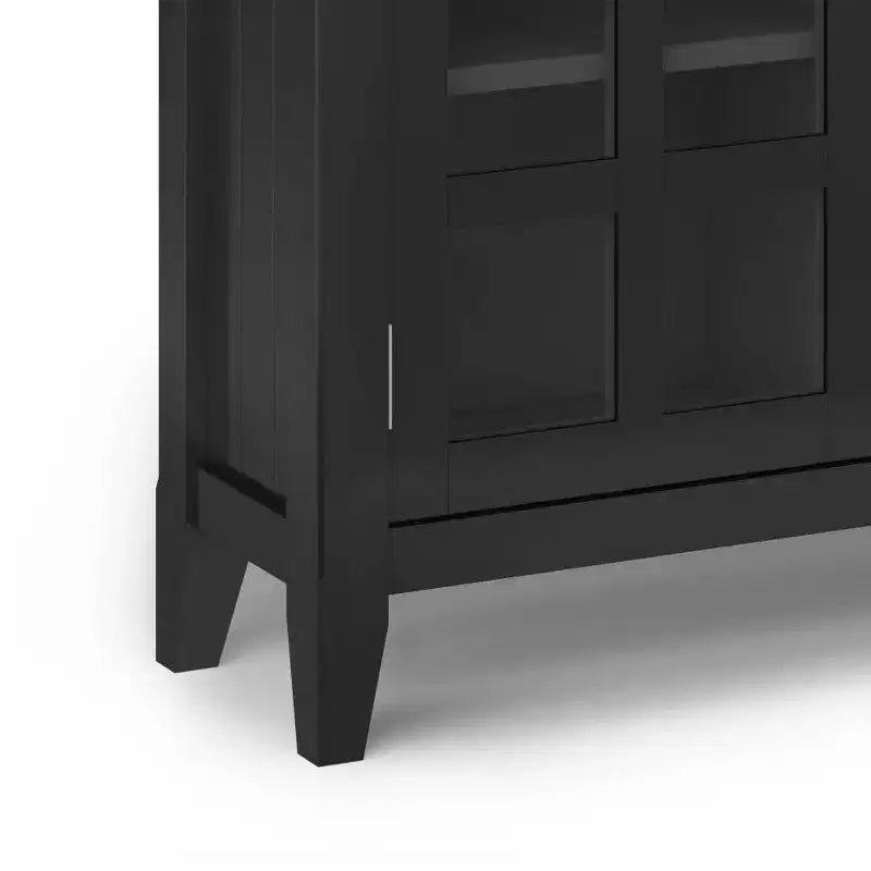 Meuble de rangement d'entrée en bois massif avec 2 portes, 2 tiroirs et étagères réglables