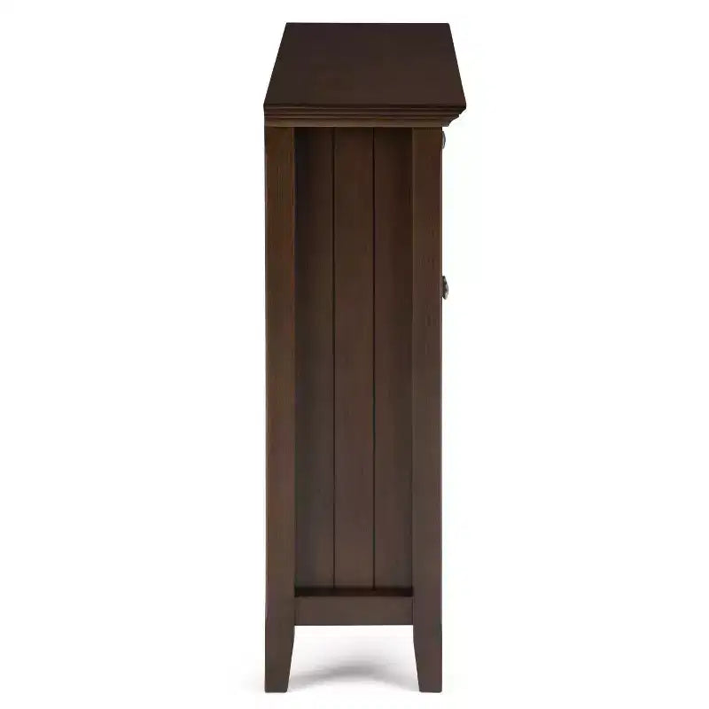 Meuble de rangement d'entrée en bois massif avec 2 portes, 2 tiroirs et étagères réglables