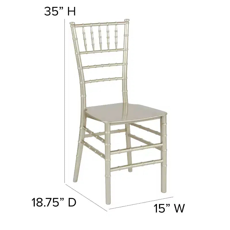 Chaise Chiavari empilable en résine de la série