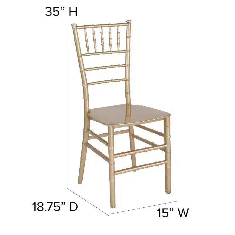 Chaise Chiavari empilable en résine de la série