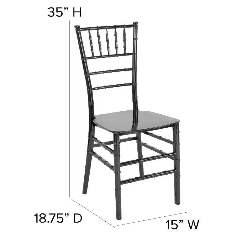 Chaise Chiavari empilable en résine de la série