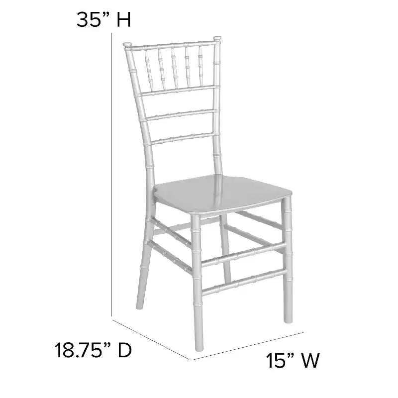 Chaise Chiavari empilable en résine de la série