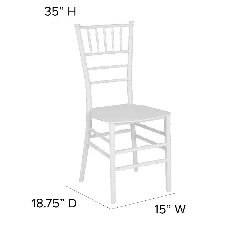 Chaise Chiavari empilable en résine de la série
