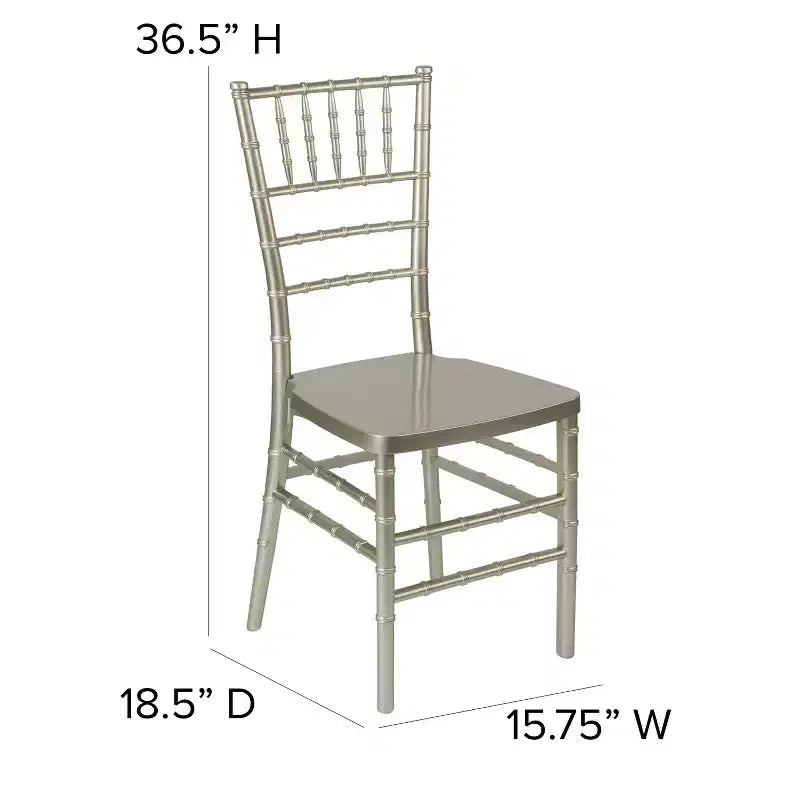 Chaise Chiavari en résine empilable pour mariage et événement