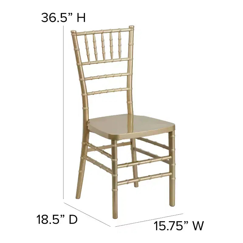 Chaise Chiavari en résine empilable pour mariage et événement