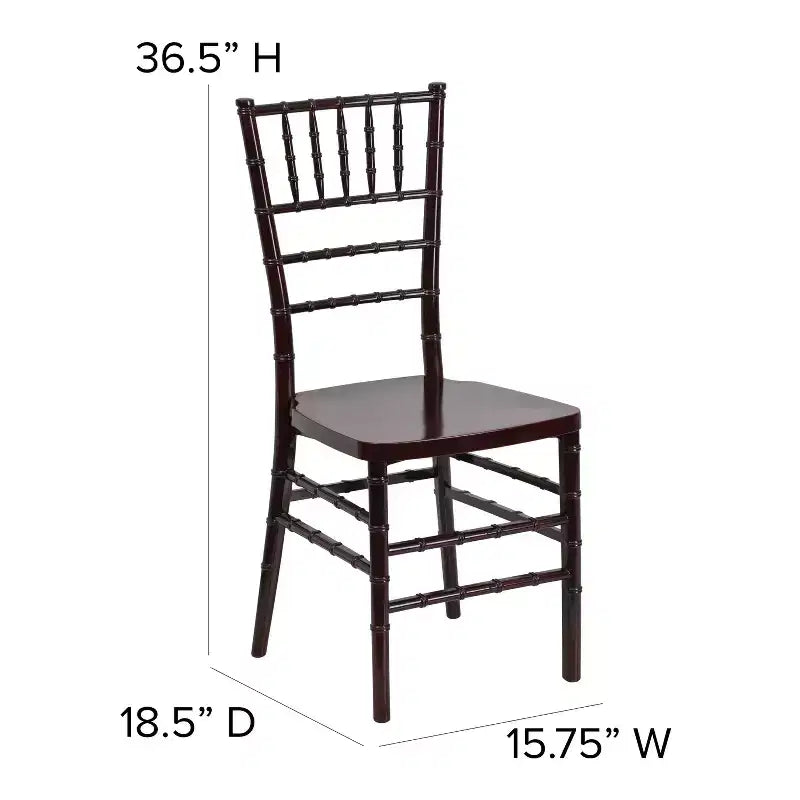 Chaise Chiavari en résine empilable pour mariage et événement