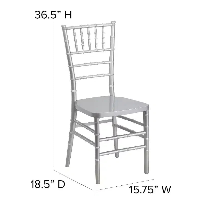 Chaise Chiavari en résine empilable pour mariage et événement