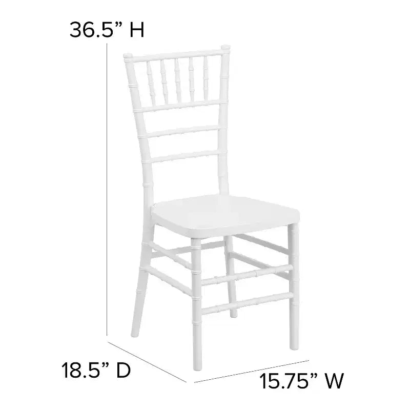 Chaise Chiavari en résine empilable pour mariage et événement